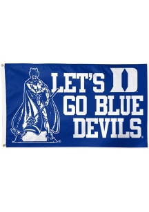 Duke Blue Devils Mascot Silk Screen Grommet Flag - Blue