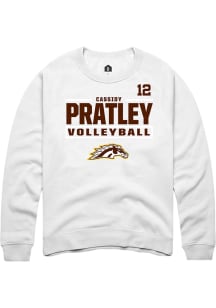 Cassidy Pratley Western Michigan Broncos Mens White NIL Stacked Box Player Crew