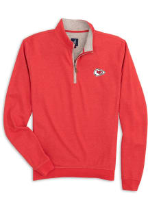 Johnnie O Kansas City Chiefs Mens Red Sully Long Sleeve Qtr Zip Pullover