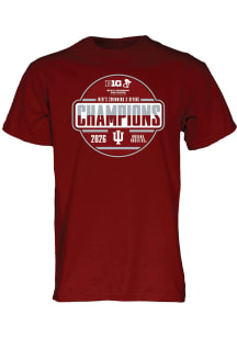 Blue 84 Indiana Hoosiers Crimson 2026 Big Ten Men's Swimming & Diving Champions Short Sleeve T Shi..