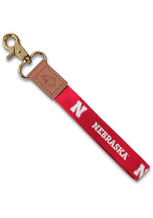 Jardine Nebraska Cornhuskers Wristlet Keychain W/Custom Strap Lanyard - Red