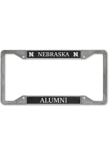 Nebraska Cornhuskers Alumni Pewter License Plate Frame - Silver