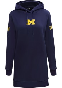 Pro Standard Michigan Wolverines Womens Blue Classic Short Sleeve Dress