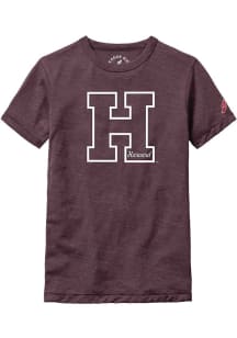 Harvard Crimson Youth Maroon Block Letter Short Sleeve Fashion T-Shirt
