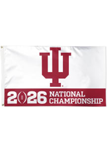 Indiana Hoosiers 2026 National Champs Bound 3x5 Silk Screen Grommet Flag - Crimson