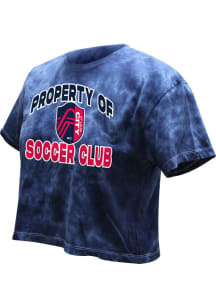 St Louis City SC Womens Navy Blue Washed Short Sleeve T-Shirt