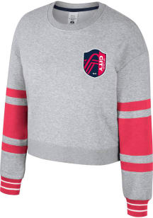 St Louis City SC Womens Grey Scrimmage Crop Crew Sweatshirt
