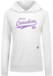 Levelwear Montreal Canadiens Womens White Relay Glide Hooded Sweatshirt