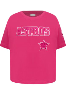 Pro Standard Houston Astros Girls Pink Classic Triple Pink Short Sleeve Fashion T-Shirt
