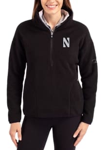 Cutter and Buck Northwestern Wildcats Womens Purple Cascade Sherpa Qtr Zip