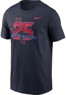 Nike Houston Texans Navy Blue Redesign Logo Short Sleeve T Shirt