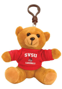 Saginaw Valley State Cardinals Bear Plush Keychain - Red