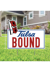 Tulsa Golden Hurricane School Bound Yard Sign - White