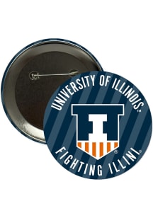 Illinois Fighting Illini 3" Stripes Button - Orange