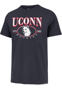 47 UConn Huskies Navy Blue Deluxia Franklin Short Sleeve Fashion T Shirt