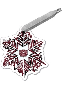 Missouri State Bears Snowflake Ornament - Maroon