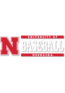 Nebraska Cornhuskers 6x2 Baseball Auto Decal - Red