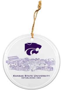 K-State Wildcats Campus Ornament - Purple