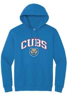Summit Sportswear Iowa Cubs Mens Blue Arch Mascot Long Sleeve Hoodie