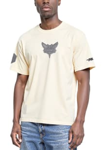 Pro Standard Charlotte Hornets Cream Reverse French Terry Short Sleeve T Shirt