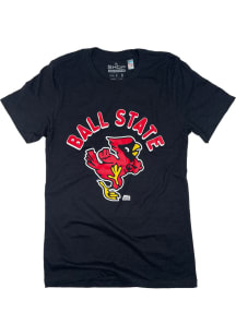 Ball State Cardinals Black Vault Charlie Short Sleeve Fashion T Shirt