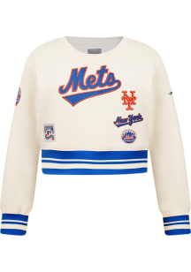 Pro Standard New York Mets Toddler White Retro Classics Long Sleeve Crew T Shirt