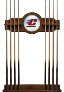 Central Michigan Chippewas Solid Wood Cue Rack Pool Table