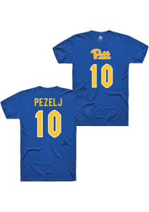 Marina Pezelj Pitt Panthers Blue NIL Shirzees Short Sleeve Player T Shirt