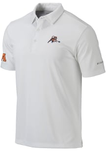 Columbia Auburn Tigers Mens White Drive Vintage Short Sleeve Polo