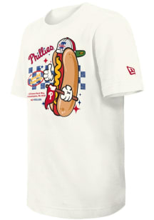 New Era Philadelphia Phillies Youth White Hot Dog Short Sleeve T-Shirt