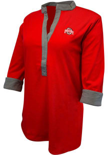 Ohio State Buckeyes Womens Houghton Long Sleeve Red Dress Shirt
