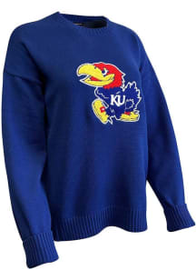 Kansas Jayhawks Womens Blue Jennifer Long Sleeve Sweater