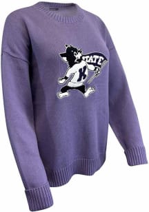 K-State Wildcats Womens Lavender Jennifer Long Sleeve Sweater