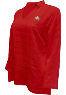 Ohio State Buckeyes Womens La Jolla Long Sleeve Red Dress Shirt