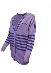 K-State Wildcats Womens Lavender Sassafras Long Sleeve Cardigan