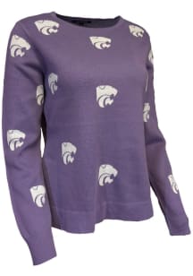 K-State Wildcats Womens Lavender Chestnut Long Sleeve Sweater