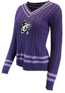 K-State Wildcats Womens Purple Cypress Long Sleeve Sweater