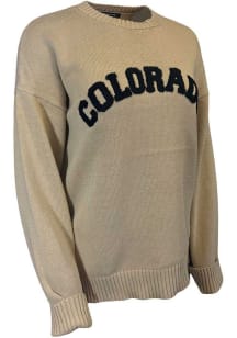 Colorado Buffaloes Womens Tan Jennifer Long Sleeve Sweater