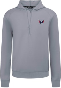 Levelwear Washington Capitals Mens Grey Technic 3D Embroidered Patch Medium Weight Jacket