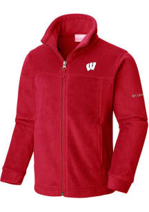 Columbia Wisconsin Badgers Youth Red Steens Mountain Light Weight Jacket