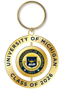 Michigan Wolverines Class of 2026 Spinner Keychain - Navy Blue