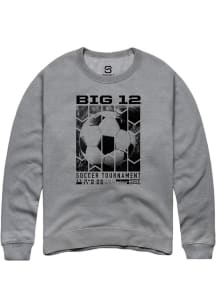 Summit Sportswear Big 12 Mens Graphite 2025 Soccer Tournament Long Sleeve Crew Sweatshirt
