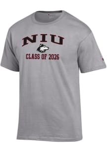 Champion Northern Illinois Huskies Grey Primary Class of 2026 Jersey Short Sleeve T Shirt