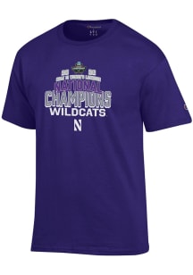 Champion Northwestern Wildcats Purple 2026 Women's Lacrosse National Champs Jersey Short Sleeve T..