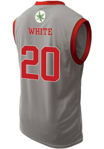 Colin White  Genuine Collective Ohio State Buckeyes Grey NIL Jersey
