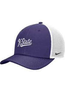 Nike K-State Wildcats Script Rise Trucker Adjustable Hat - Purple