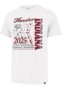 47 Indiana Hoosiers White 2025 CFP National Champions Franklin Short Sleeve Fashion T Shirt