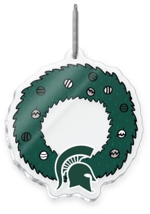 Michigan State Spartans Wreath Ornament - Green