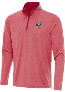 Antigua DC United Mens Red Kinetic Long Sleeve Qtr Zip Pullover