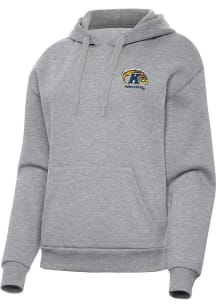 Antigua Kent State Golden Flashes Womens Grey Victory Hooded Sweatshirt